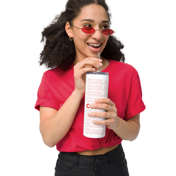Curls Curls Curls Stainless Steel Tumbler